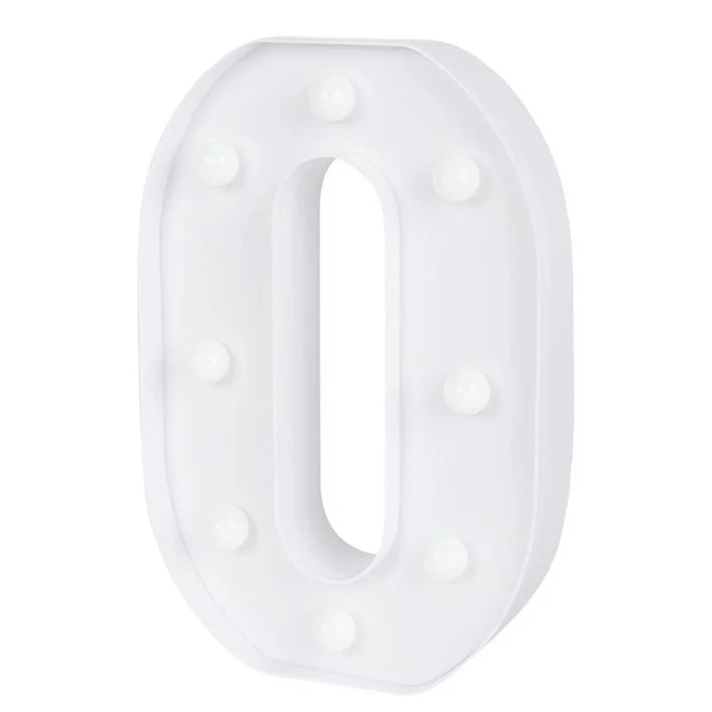 Restaurantware Illumify Letter O Marquee LED Light White‎ Plastic 8.7 Inch